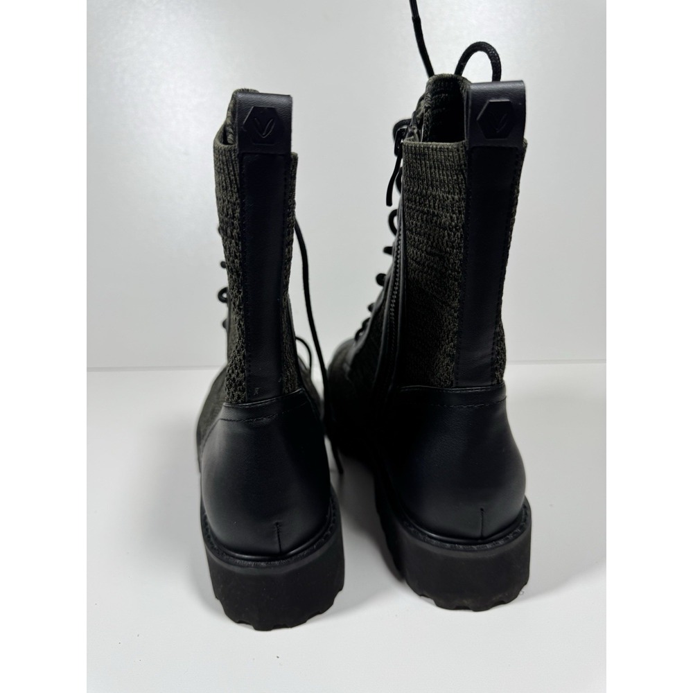 VIVAIA Olive Green Combat Boots Lace Up Lug Sole Round Toe Military 10.5 EU 41.5 - Picture 4 of 9